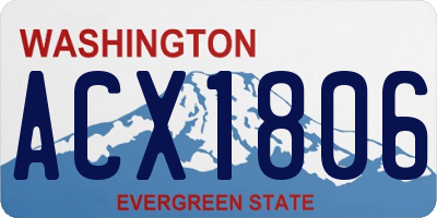 WA license plate ACX1806