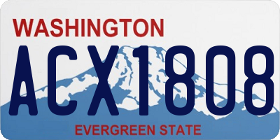 WA license plate ACX1808