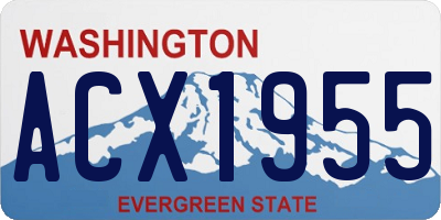 WA license plate ACX1955