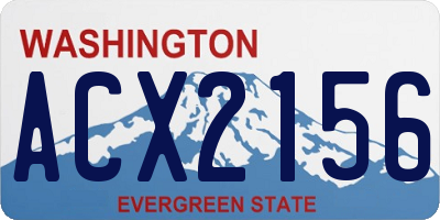 WA license plate ACX2156