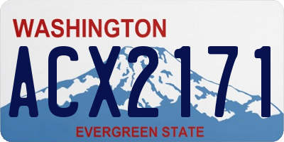 WA license plate ACX2171