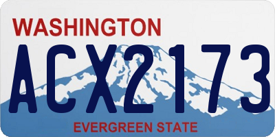 WA license plate ACX2173