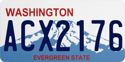 WA license plate ACX2176