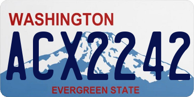 WA license plate ACX2242