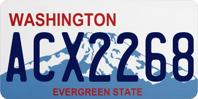 WA license plate ACX2268