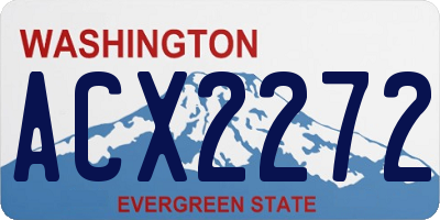 WA license plate ACX2272
