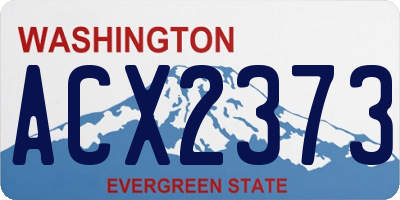 WA license plate ACX2373