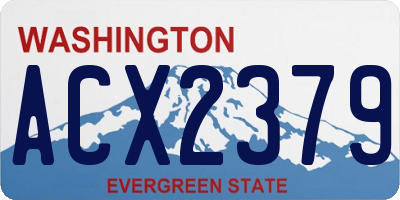 WA license plate ACX2379