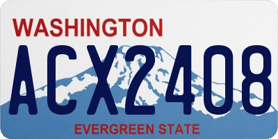 WA license plate ACX2408