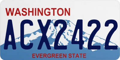 WA license plate ACX2422