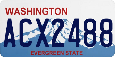 WA license plate ACX2488