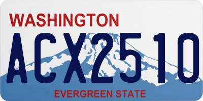 WA license plate ACX2510