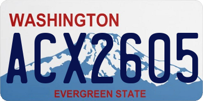 WA license plate ACX2605