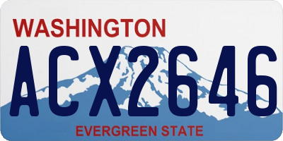 WA license plate ACX2646