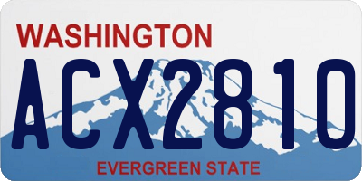 WA license plate ACX2810
