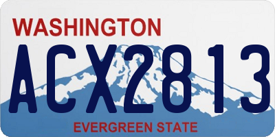 WA license plate ACX2813