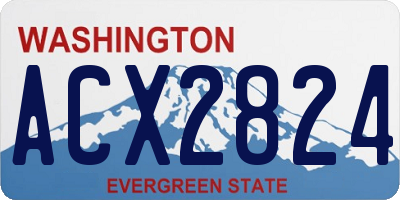 WA license plate ACX2824