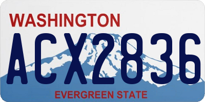 WA license plate ACX2836