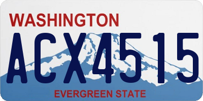 WA license plate ACX4515