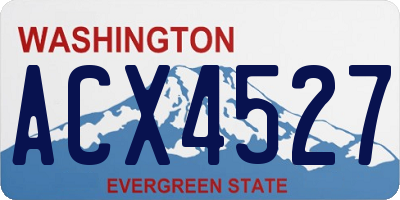 WA license plate ACX4527