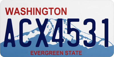 WA license plate ACX4531