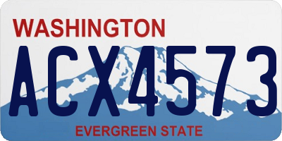 WA license plate ACX4573