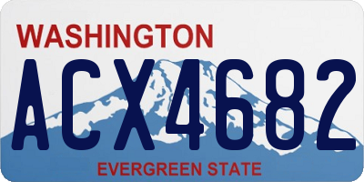 WA license plate ACX4682