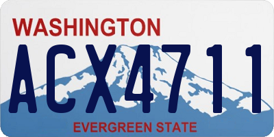 WA license plate ACX4711