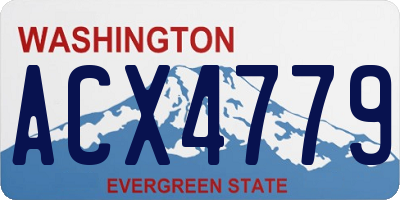 WA license plate ACX4779