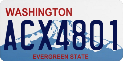 WA license plate ACX4801