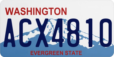 WA license plate ACX4810