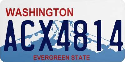 WA license plate ACX4814