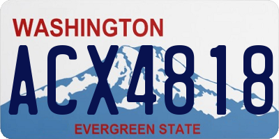 WA license plate ACX4818