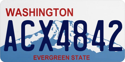 WA license plate ACX4842