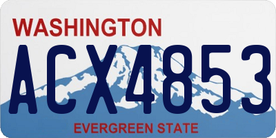 WA license plate ACX4853