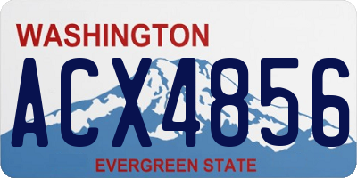 WA license plate ACX4856