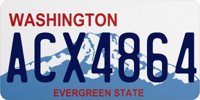 WA license plate ACX4864