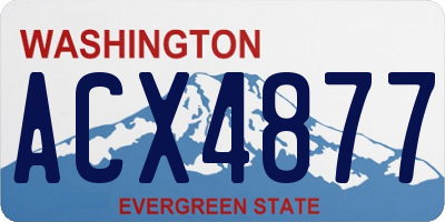 WA license plate ACX4877