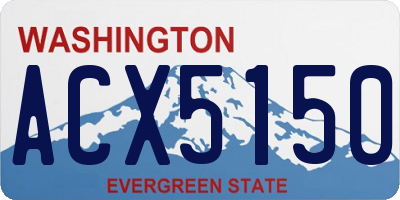 WA license plate ACX5150