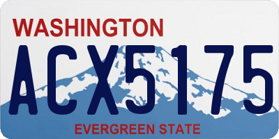 WA license plate ACX5175