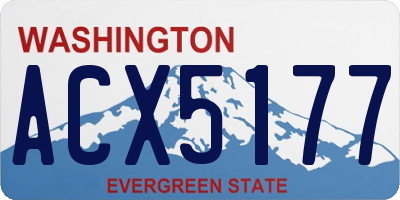 WA license plate ACX5177