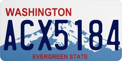 WA license plate ACX5184