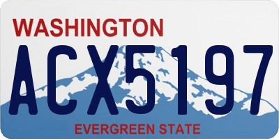 WA license plate ACX5197