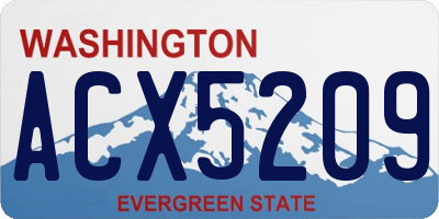 WA license plate ACX5209