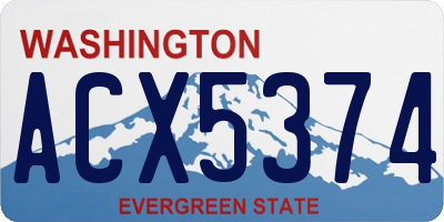 WA license plate ACX5374