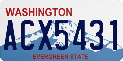 WA license plate ACX5431