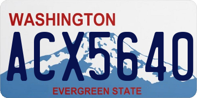 WA license plate ACX5640