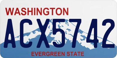 WA license plate ACX5742
