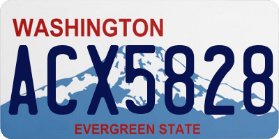 WA license plate ACX5828
