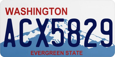 WA license plate ACX5829